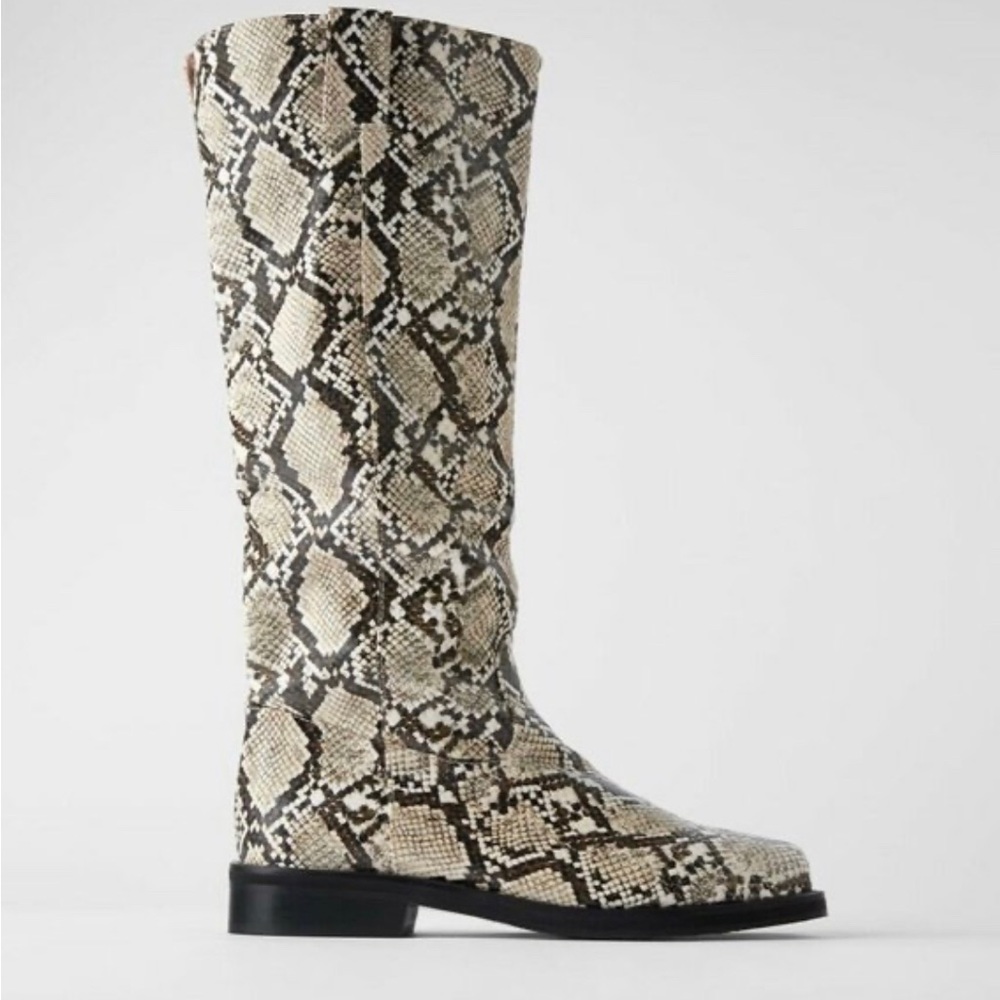 ZARA snake skin boots